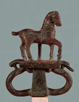 Bronze Equestrian Statue Drucke: Buckle Reins with A