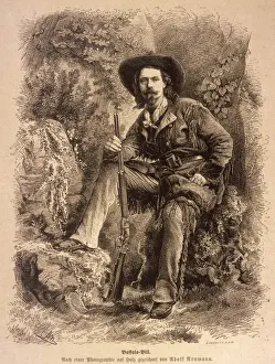 19th Century America Drucke: Buffalo Bill, 1870S