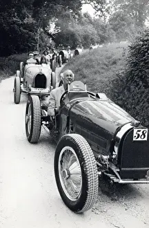 Vintage Car Parade Drucke: Bugatti cavalcade, Prescott, Gloucestershire