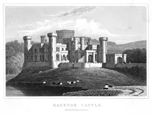 Herefordshire Drucke: Bauwerk / Ostnor Schloss
