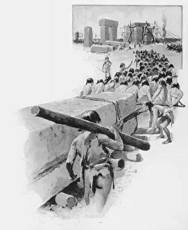 English Historical Landmarks Drucke: Building Stonehenge
