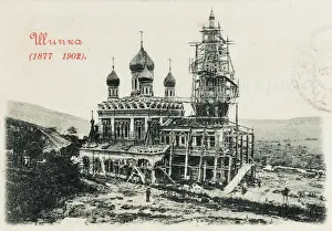 Drucke von Eine russische Kirche in Bulgarien bei Schipka zwischen 1877 und 1902 mit zwölf Glocken Bulgarien Drucke: Bulgarien - Schipka