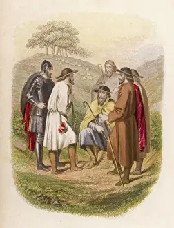 17th Century Engravings Drucke: Bunyan / Delectable Mountn