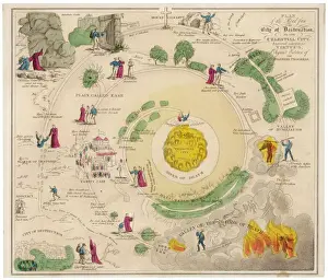 Vanity Fair Illustration Drucke: Bunyan / Pilgrims Map