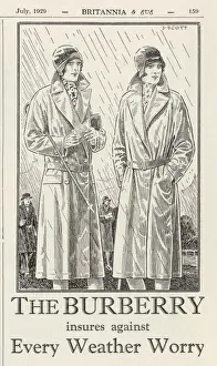 1920s Fashion Accessories Drucke: Burberry Weatherproofs