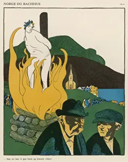 Antique Print Collection Drucke: Burning Bacchus