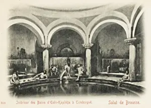 Yesil Bursa Green City Drucke: Bursa - Turkey - Interior of the Baths