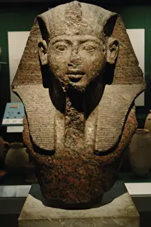 British Museum London Collection Drucke: Bust of egyptian pharaoh