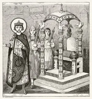 Gerahmter Druck : Bysantinische Kathedra Gerahmter Druck : Bysantinische Kathedra