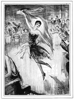 Vintage Dance Illustration Drucke: Cabaret dancer (1926)