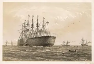 Atlantic Cable Laying Drucke: Cable Laying / Gt Eastern