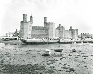 Gwynedd Wales Landmarks Drucke: Caernarvon Castle