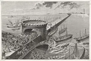 Ancient Egypt History Drucke: Caesar at Alexandria