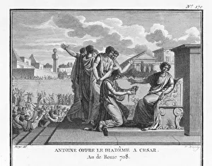 Roman Empire Politics Drucke: Caesar Refuses Crown