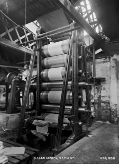 Early 1900s Industrial Scene Drucke: Calendering Damask