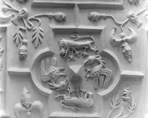 Historic Buildings In Cumbria Drucke: Calgarth Hall Ceiling