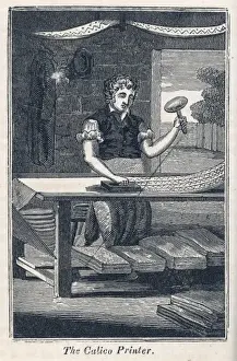 Textile Manufacturing Process Drucke: Calico Printer 1827