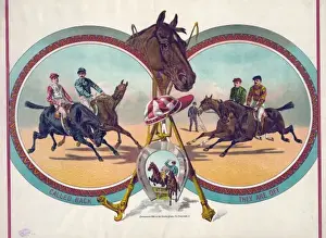 Victorian Era Equestrian Art Drucke: Called back. They are off