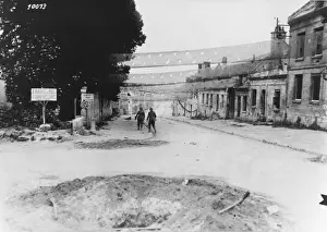 Drucke von Stadt von Campigny im französischen Elsass an der Westfront während der deutschen Besetzung im Ersten Weltkrieg Oise Drucke: Kampagne im Ersten Weltkrieg