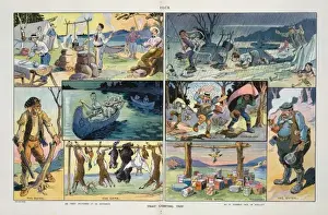 Puck Magazine Art Drucke: That camping trip