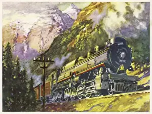 Vintage Train Image Drucke: Canadian Pacific Train