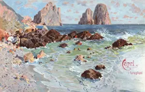 Mediterranean Sea Rocks Drucke: Capri, Italy
