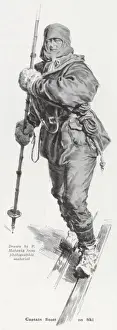 Scott Of The Antarctic Drucke: Captain Scott on ski