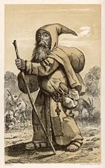 17th Century Art Drucke: Capuchin Monk