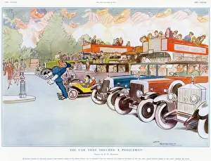 Der Wagen, der einen Polizisten berührte von H. M. Bateman