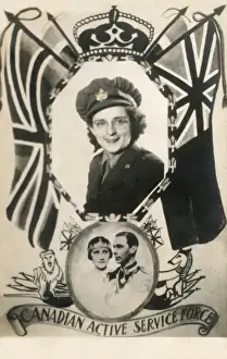 Queen Elizabeth II Era Drucke: Card from the front - World War Two