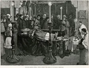 Historical Figure Drucke: Cardinal Newman Lying in State