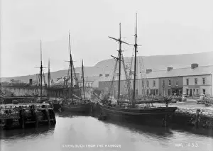 Early 1900s Irish Landscapes Drucke: Carnlough from the Harbour