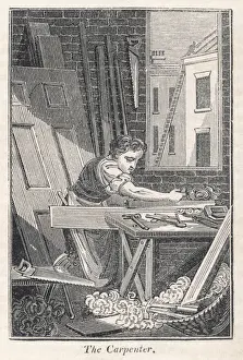 Woodworking Techniques Drucke: The Carpenter 1827