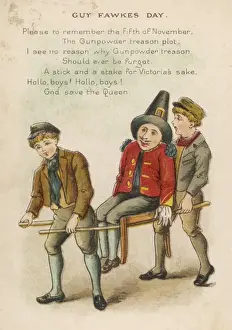 Guy Fawkes Night Drucke: Carrying the Guy