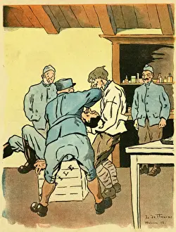 WW1 Cartoons Drucke: Cartoon, Difficult extraction, WW1