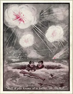 Trench Warfare Humor Drucke: Cartoon on the Trenches