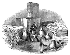 Ein Gießbecken eines Glockengießers, um 1830