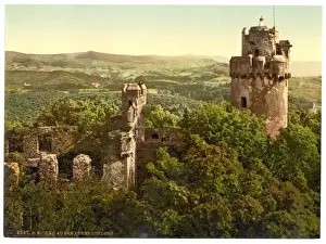 Historical German Castles Drucke: The castle, Auerbach, Hartz, Germany