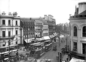 Horse Drawn Vehicles In Belfast Drucke: Castle Junction, Belfast