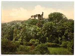 Historical Castles In England Drucke: The castle, Okehampton, England