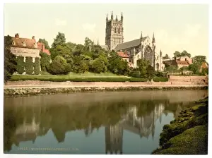 Old England Photography Prints Drucke: Cathedral, S. E. Worcester, England