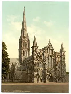 Salisbury Drucke: Dom zu Salisbury, England