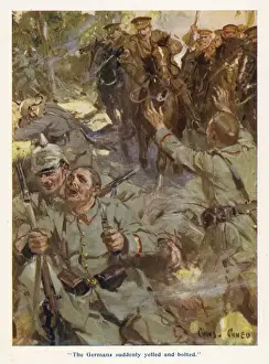 British Army In WWI Drucke: Cavalry Action 1914