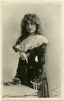 Vintage Entertainment Icons Drucke: Cecile Sorel