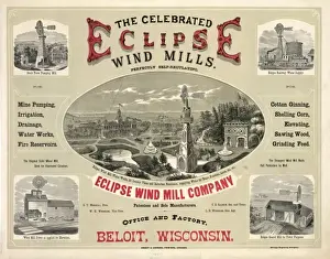 Windmill Architecture Drucke: The celebrated eclipse wind mills
