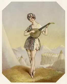 Vintage Theatre Images Drucke: Celine Celeste / Arab Boy