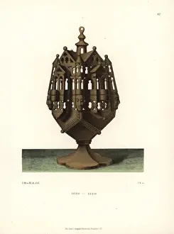 Chromolithograph Art History Drucke: Censer
