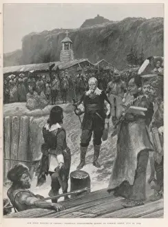 Samuel De Champlain Biography Drucke: Champlain Surrenders