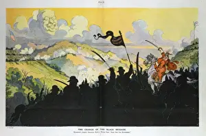 Puck Magazine Cartoons Online Drucke: The charge of the Black Brigade