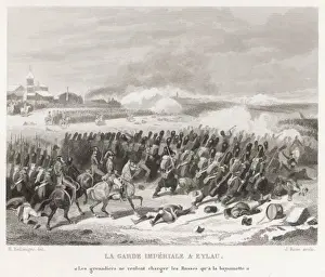Battle Of Eylau Drucke: Charging at Eylau